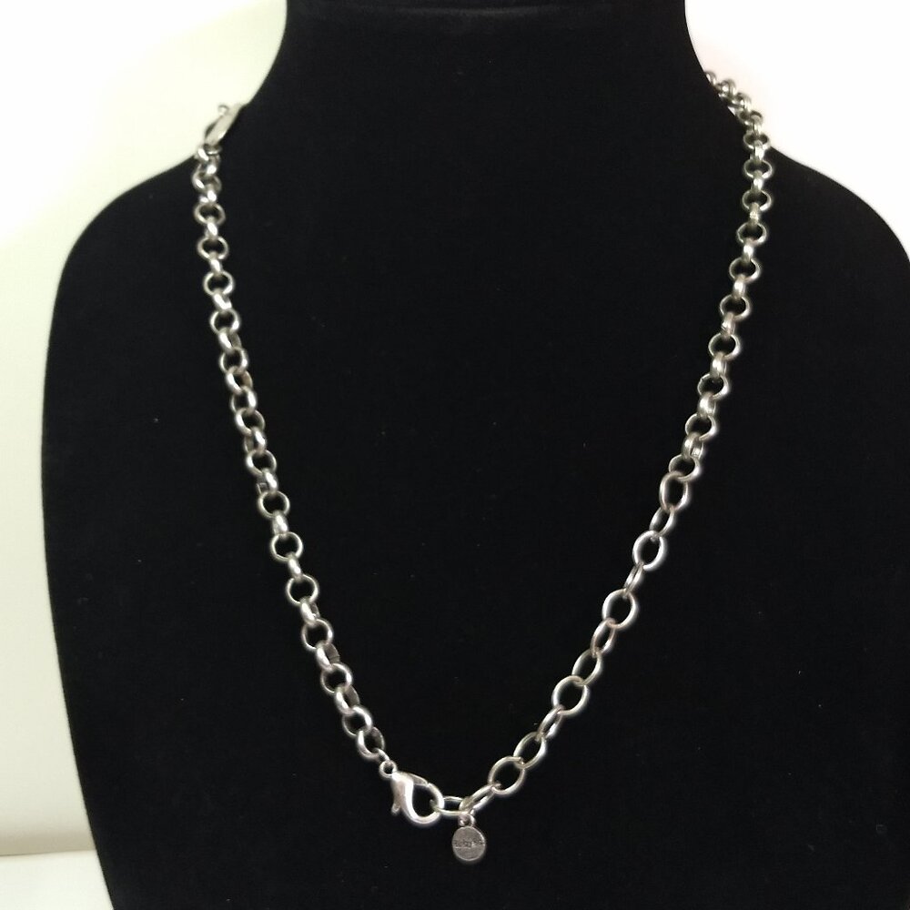 Ruby Rd Silver Tone Hammered Coin Bib Necklace Statement Necklace & Earrings - Picture 6 of 9